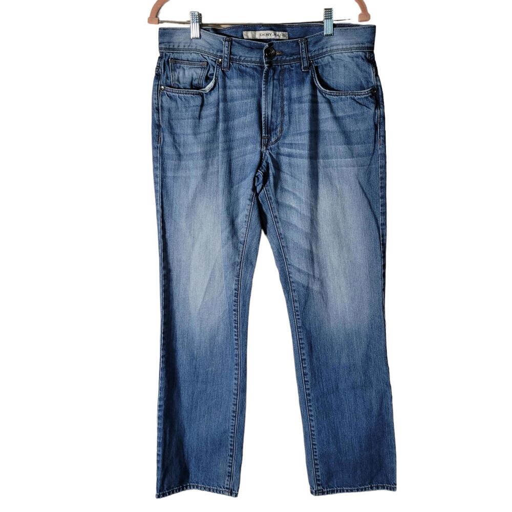 DKNY Blue Denim Straight Jeans Men Size 33x30